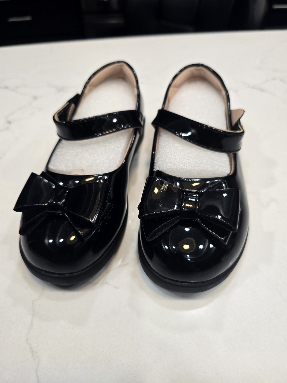 Girls' Black Bow Shoes
